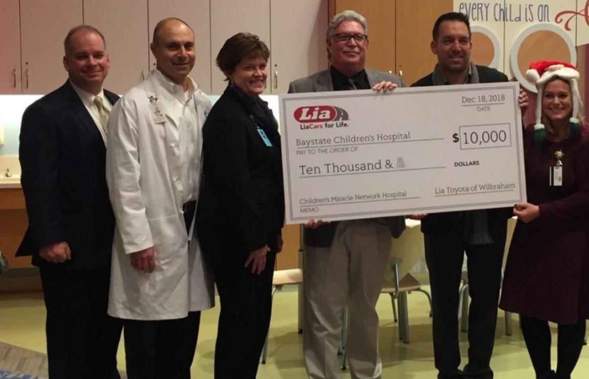 Lia Toyota Donates $10,000 to Baystate Childrens Hospital